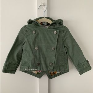 On Trend Green Field Jacket. Girls Size 18 months